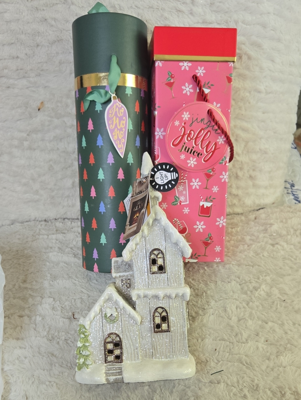 Holiday Glitter White Church Lights Uo- Jingle Jolly Collection